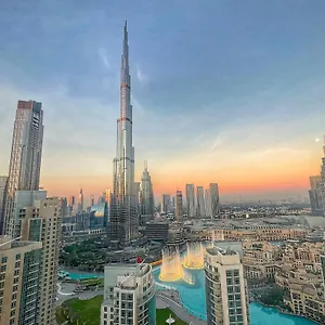  شقة Prestige Living 2br With Full Burj Khalifa And Fountain View By